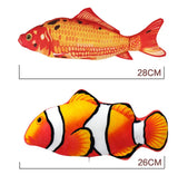 Pet Fish Toy Soft Plush Toy cat dog Chewing Toy