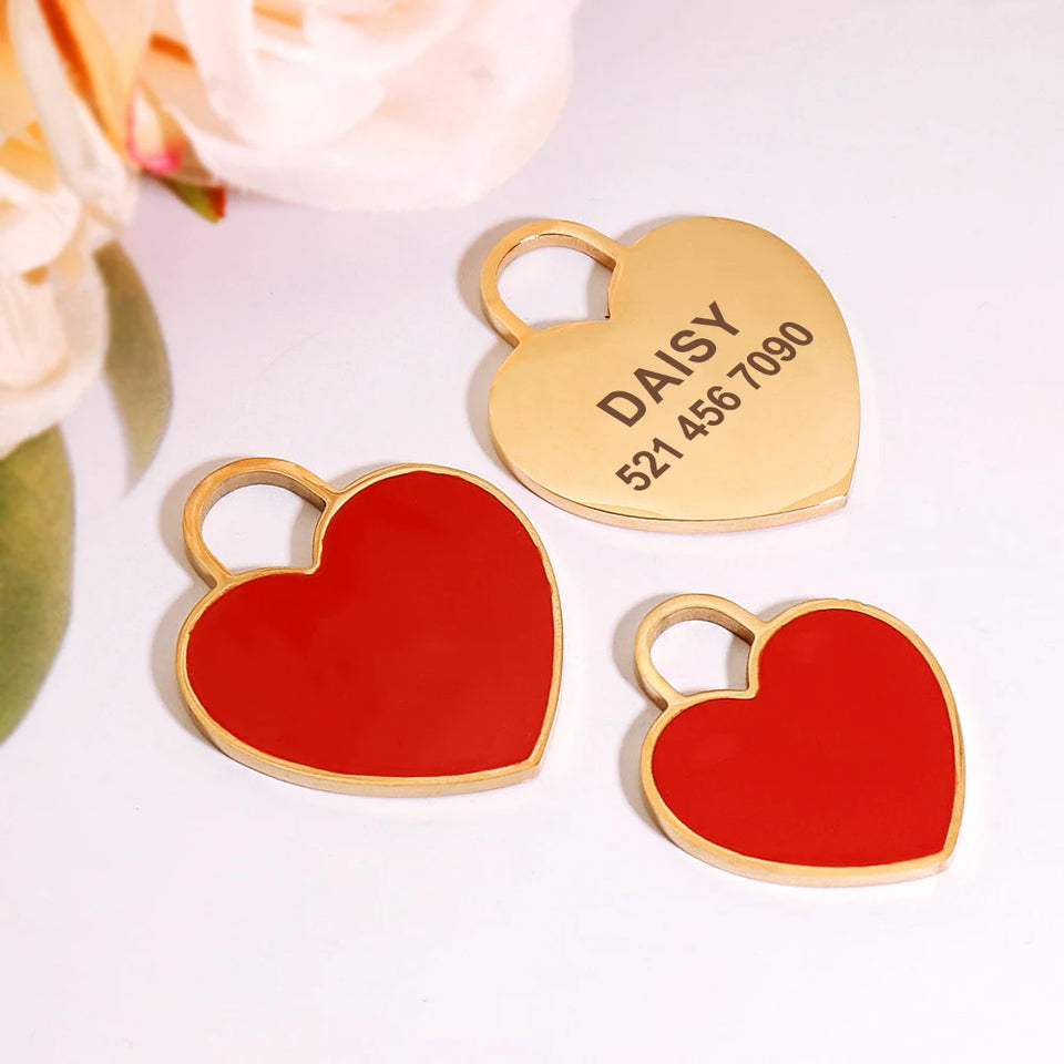 Personalized Dog Cat ID Tag Bling Rhinestone Puppy Kitten Name Tags