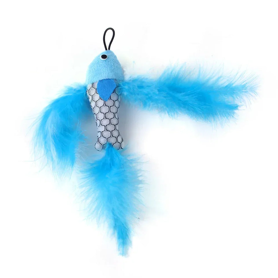 Cat Feather Wand Toy Suction Cup Bird/Feather Cat Wand Pet Supplies