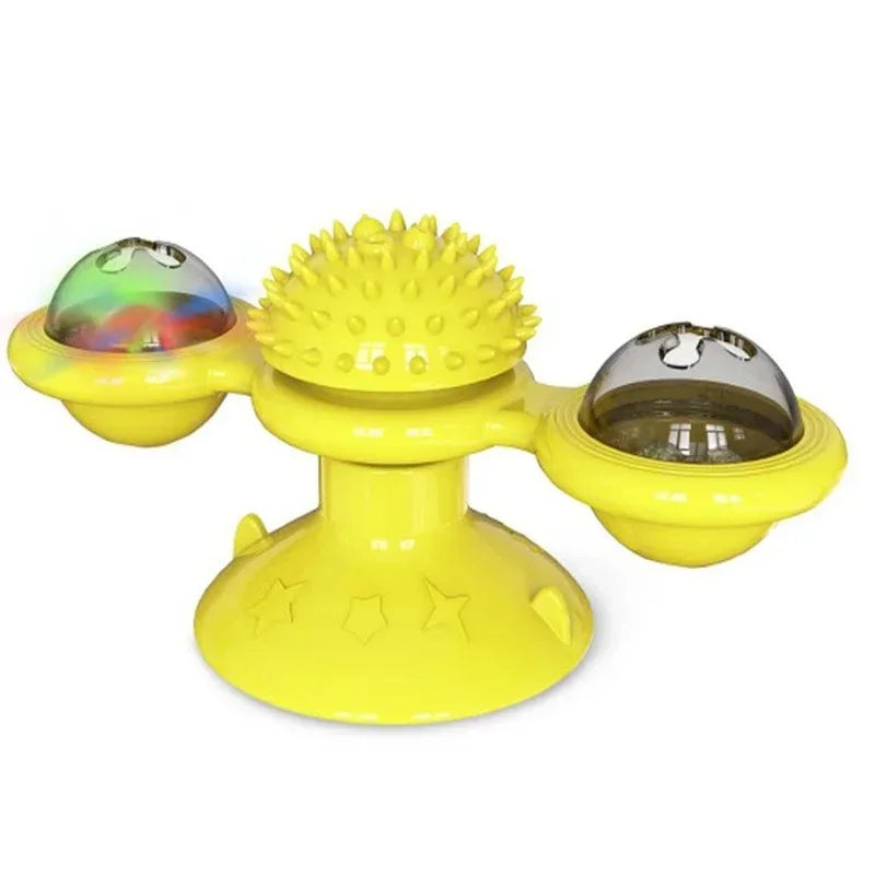 Windmill Cat Toy Interactive Pet Toys Puzzle Cat Whirligig Turntable