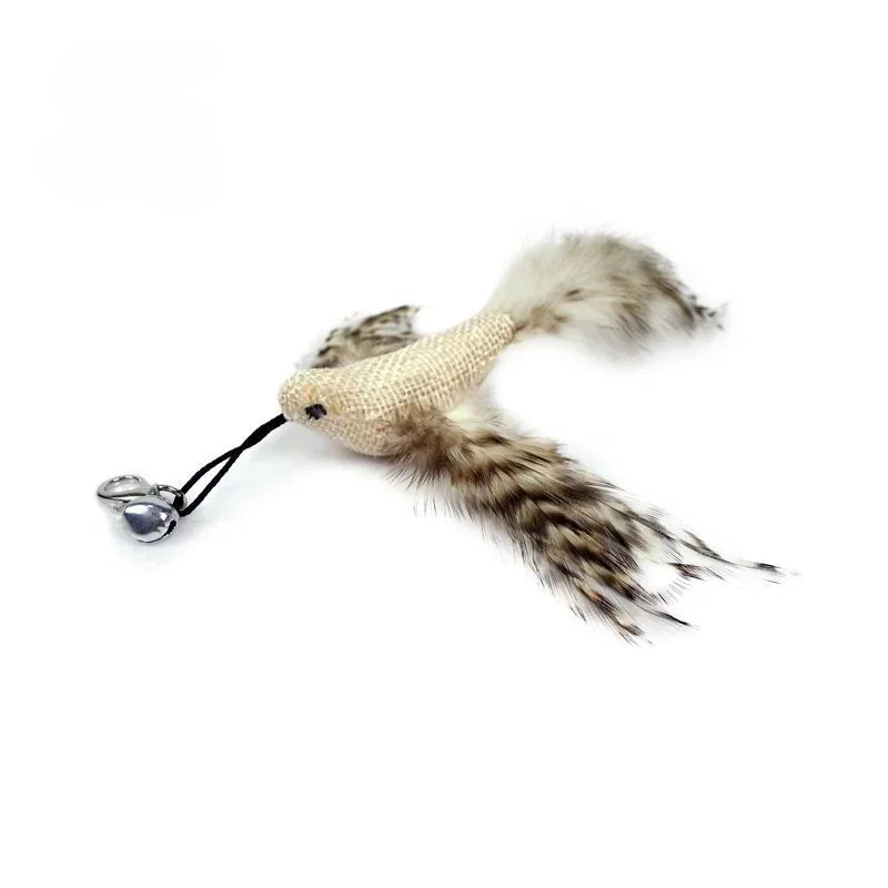 Cat Feather Wand Toy Suction Cup Bird/Feather Cat Wand Pet Supplies