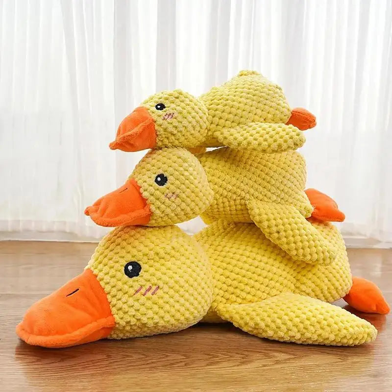 Mellow Dog Calming Duck Dog Toys Yellow Stuffed Duck pet chew toys