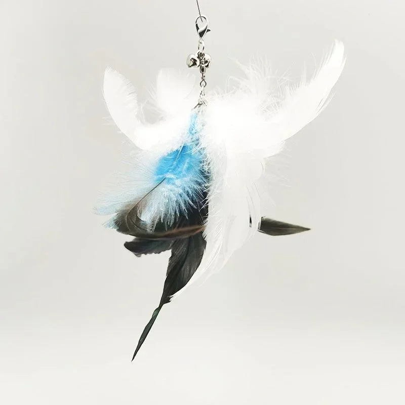 Cat Feather Wand Toy Suction Cup Bird/Feather Cat Wand Pet Supplies
