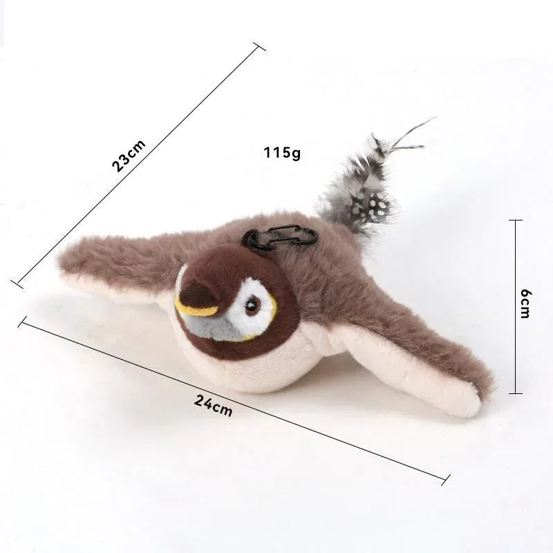 Interactive dog Cat Toys Toy Flying Wings Sparrow Catnip Toys