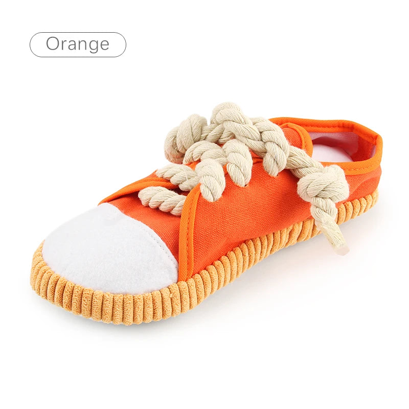 Dog Chew Toys,Funny Squeaky Toys Shoes Chewing Plush Toy