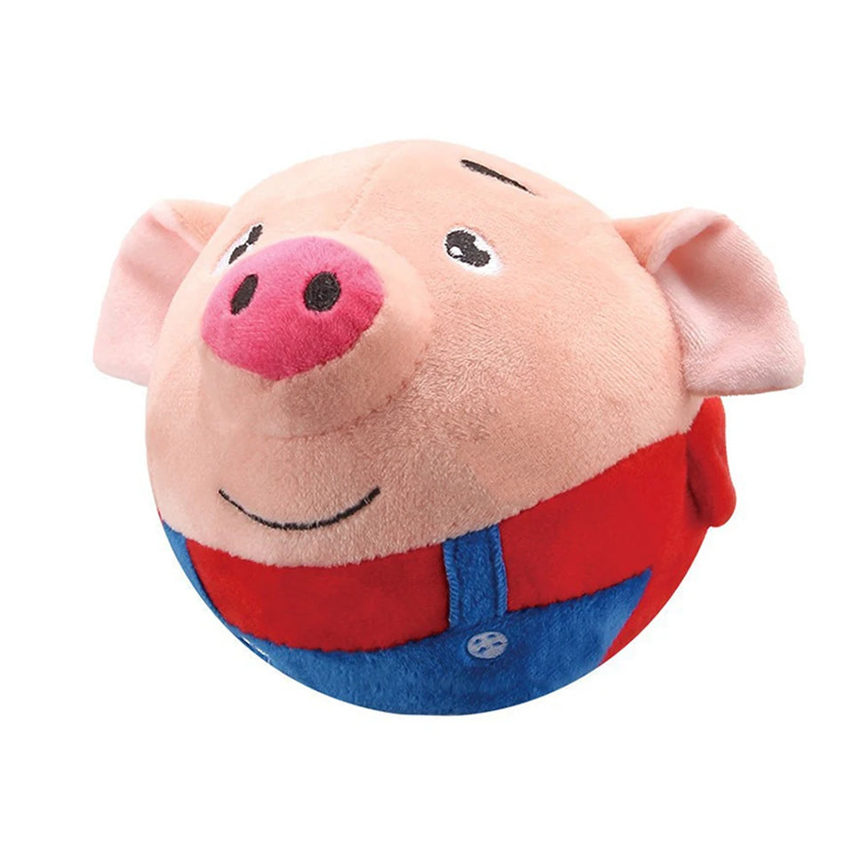 Plush Automatic Bouncing Toys Bite Resistant Funny Interactive Squeaky Toys