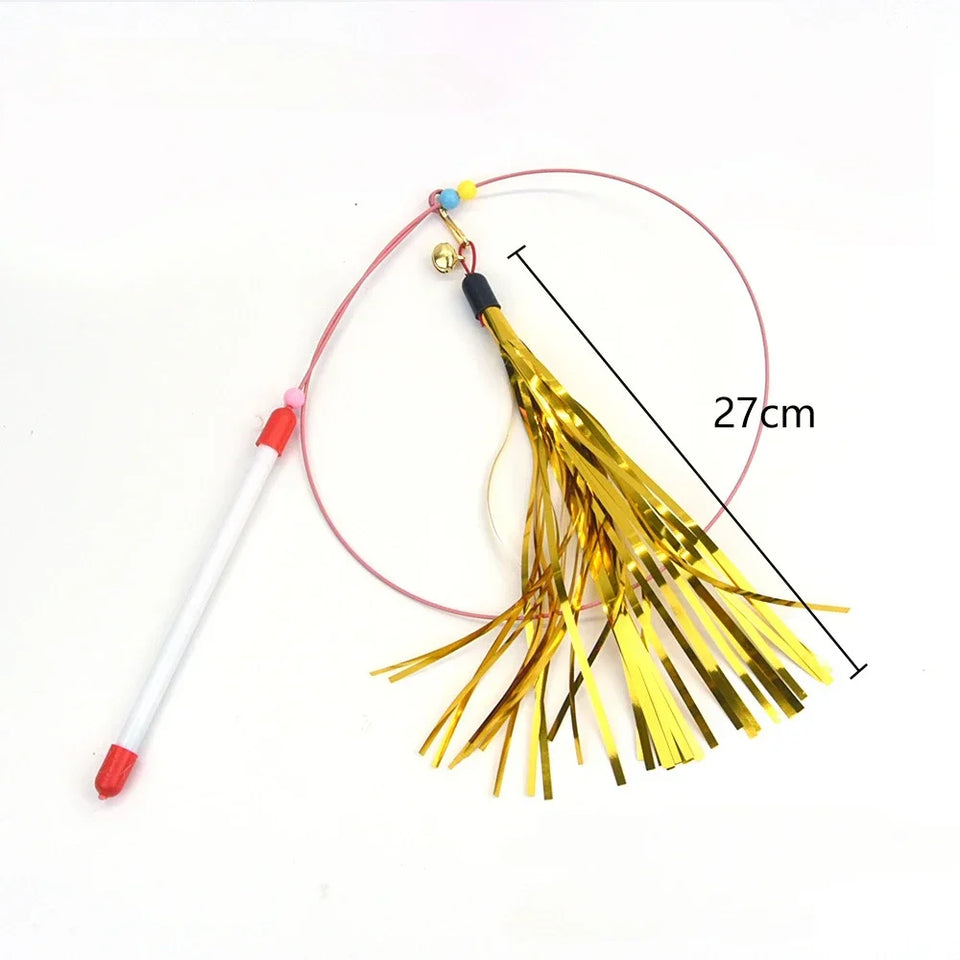 Cat Feather Wand Toy Suction Cup Bird/Feather Cat Wand Pet Supplies