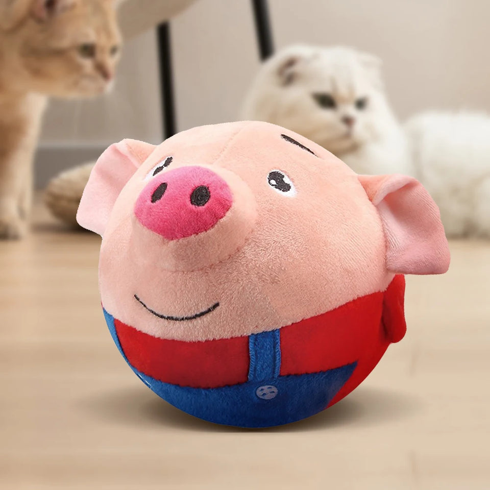 Plush Automatic Bouncing Toys Bite Resistant Funny Interactive Squeaky Toys