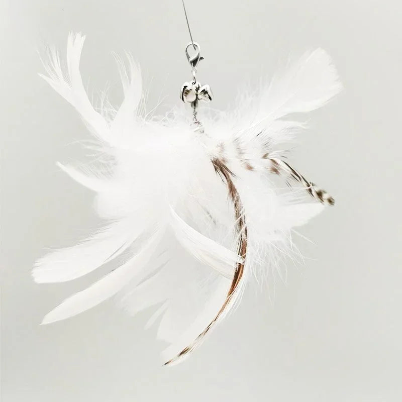 Cat Feather Wand Toy Suction Cup Bird/Feather Cat Wand Pet Supplies