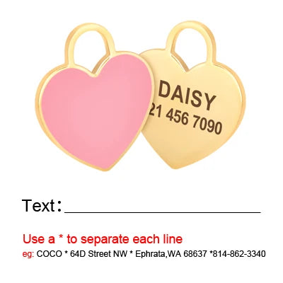 Personalized Dog Cat ID Tag Bling Rhinestone Puppy Kitten Name Tags