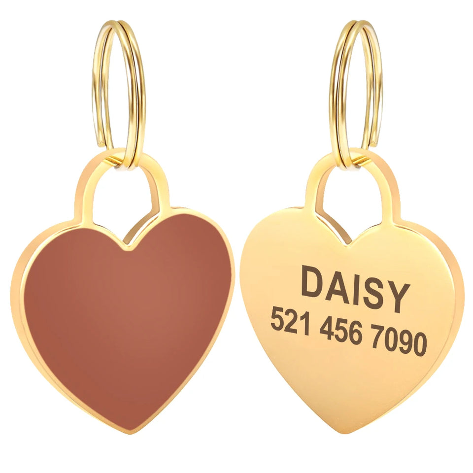 Personalized Dog Cat ID Tag Bling Rhinestone Puppy Kitten Name Tags