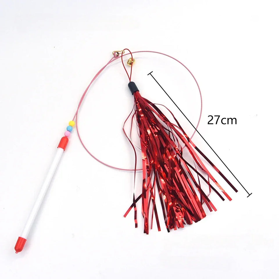 Cat Feather Wand Toy Suction Cup Bird/Feather Cat Wand Pet Supplies
