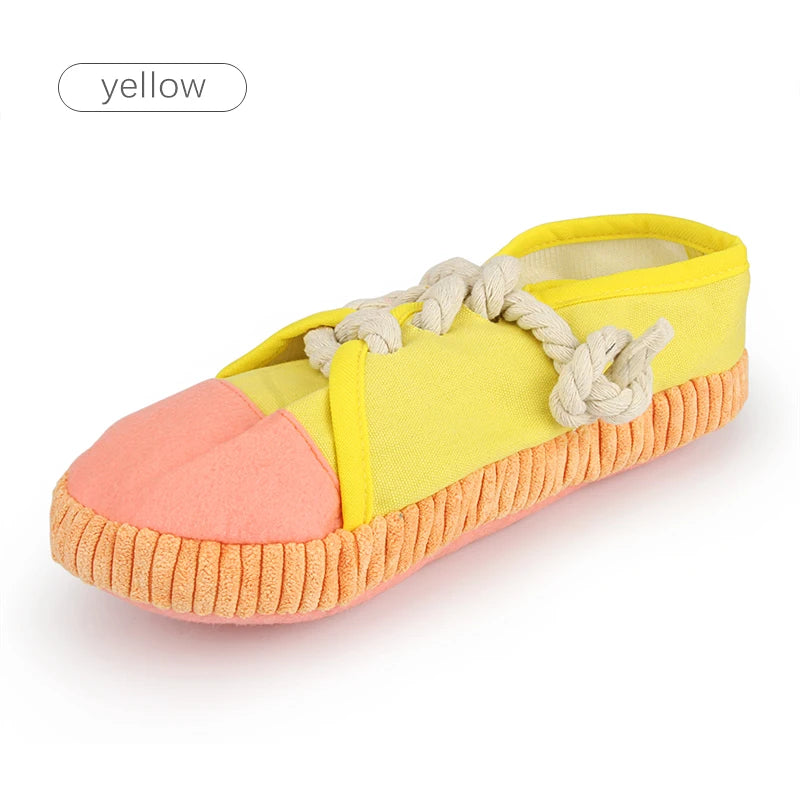 Dog Chew Toys,Funny Squeaky Toys Shoes Chewing Plush Toy
