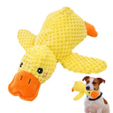 Mellow Dog Calming Duck Dog Toys Yellow Stuffed Duck pet chew toys