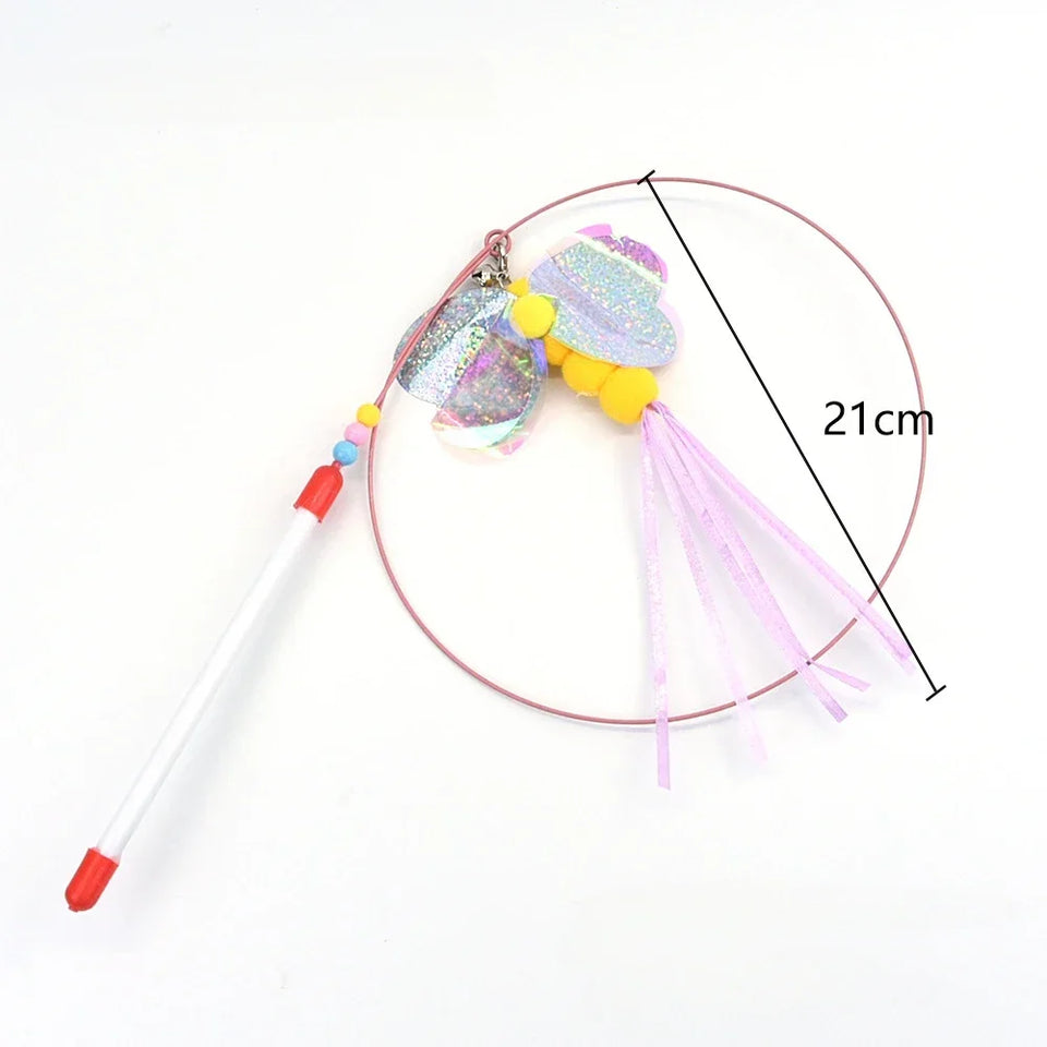 Cat Feather Wand Toy Suction Cup Bird/Feather Cat Wand Pet Supplies