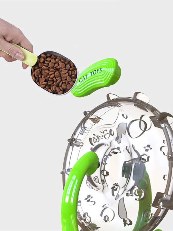 Interactive windmill spinning toy with feeder battery free