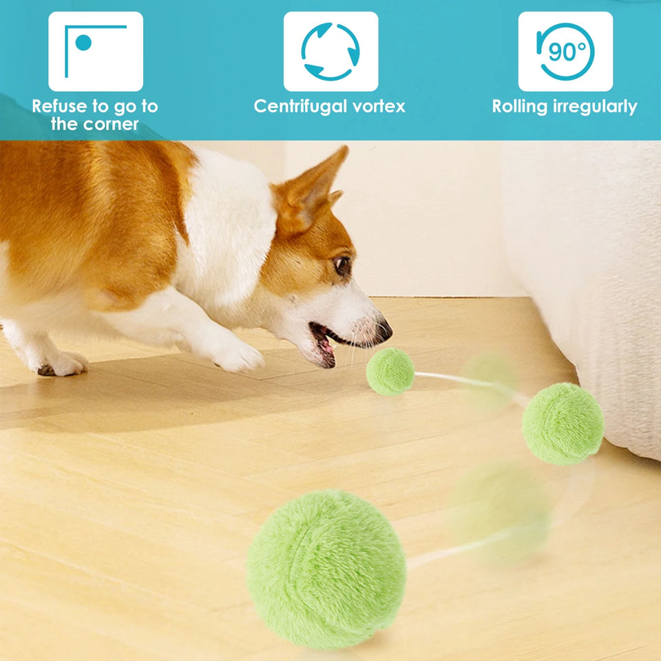 Dog Rolling Ball Toy Cat Interactive Ball Pet Stress Relief Chew Kicker Toy