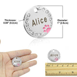 Personalized Dog Cat ID Tag Bling Rhinestone Puppy Kitten Name Tags