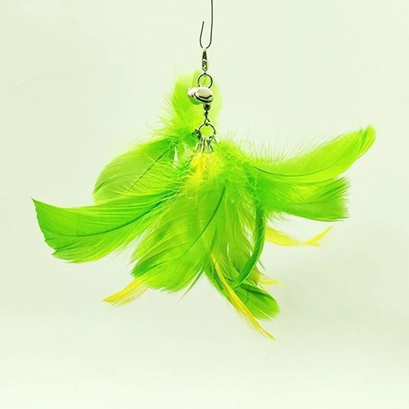 Cat Feather Wand Toy Suction Cup Bird/Feather Cat Wand Pet Supplies