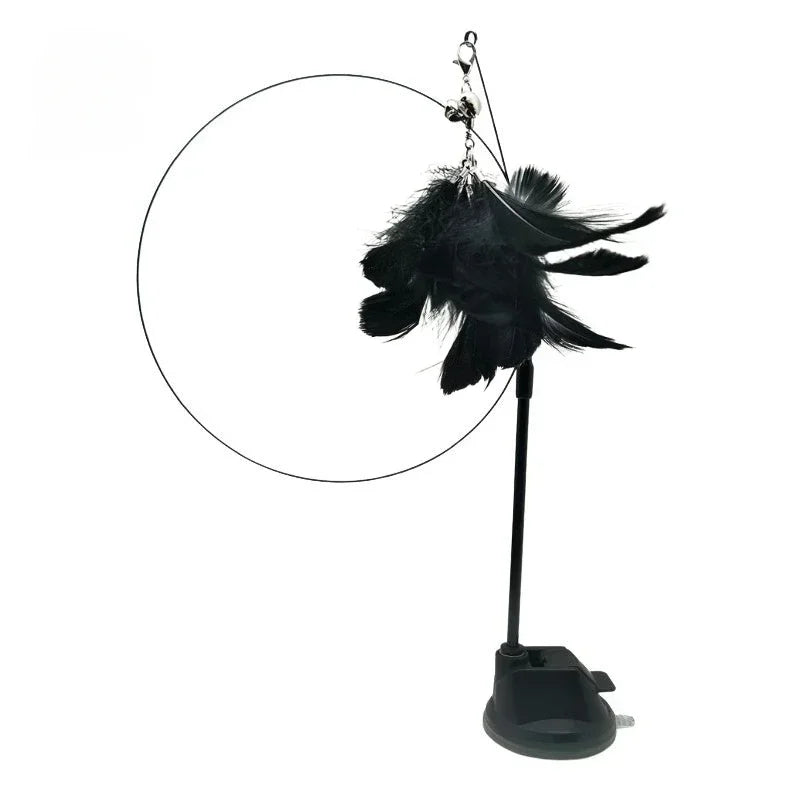 Cat Feather Wand Toy Suction Cup Bird/Feather Cat Wand Pet Supplies