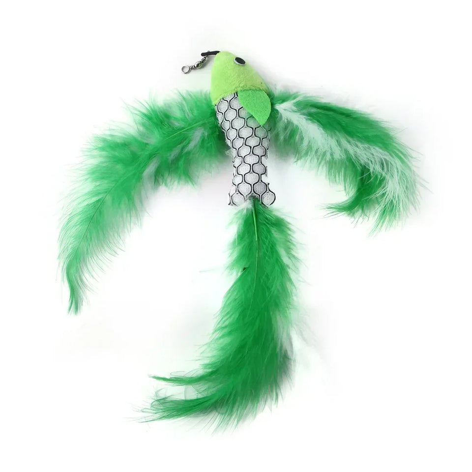 Cat Feather Wand Toy Suction Cup Bird/Feather Cat Wand Pet Supplies