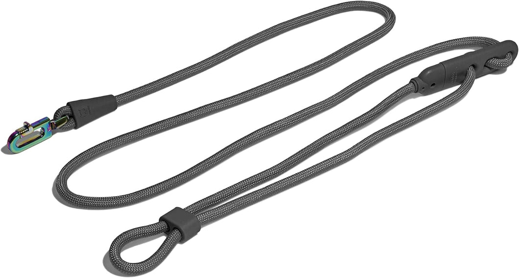 Titanium Grey 3-In-1 Hands-Free Dog Leash, Versatile Crossbody Rope & Adjustable Long Leash