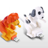 Funny Humping Dog Fast Charger Charging Data Cable for Apple Android Phone Portable Smartphone Charger Line Decompression Toys