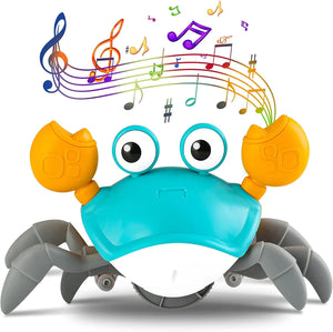 Educational & Sensory Electronic Crawling Crab Baby Toy with Lights, 1-4+, 2 Piece