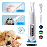 New Dog Paw Trimmer with LED Light Fully Waterproof Pet Hair Trimmer with LED Display Dog Clippers for Grooming 18Mm Widen Blade